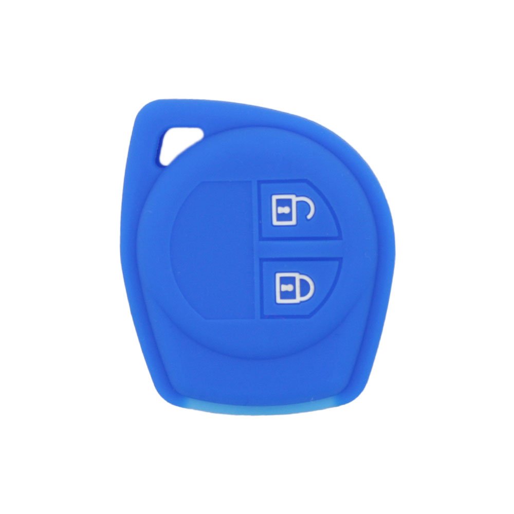 BROVACS Silicone Cover Protector Case Holder Skin Jacket Compatible with SUZUKI 2 Button Remote Key Fob CV4545 Deep Blue