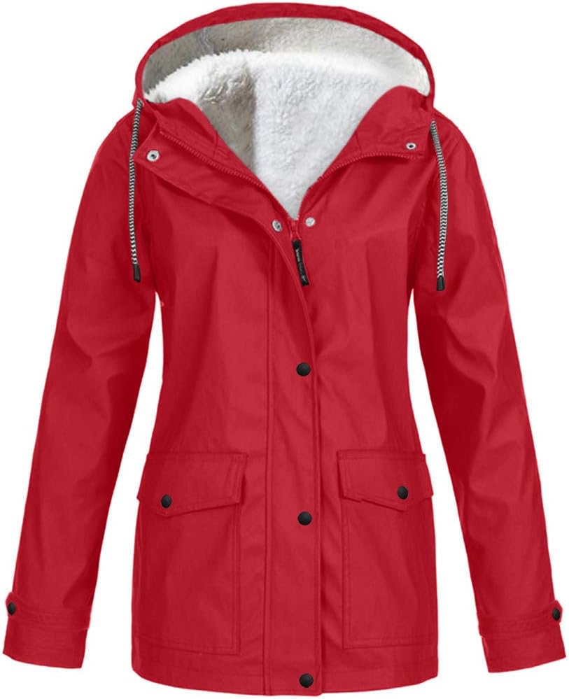 TIMEMEAN Waterproof Women Coats Ladies Long Sleeve Outdoor Hooded Winderproof Jacket