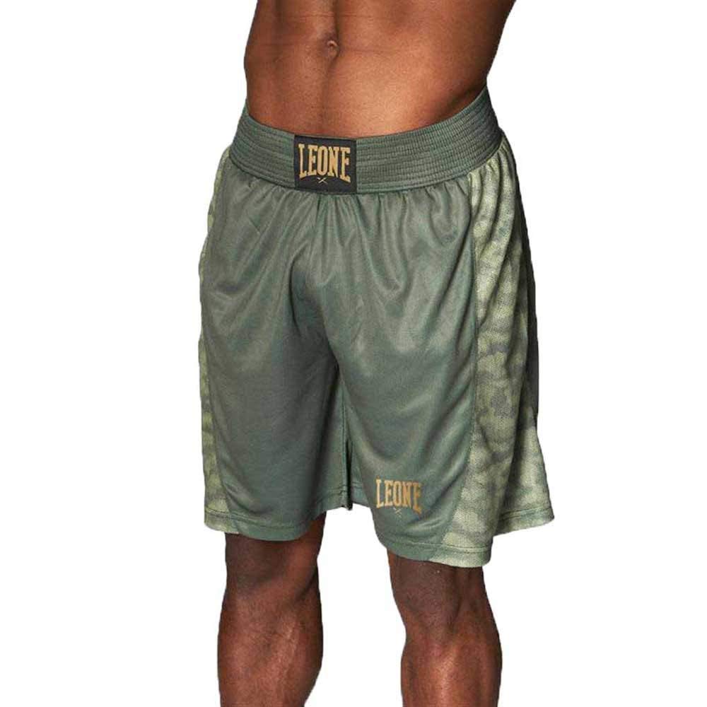 LEONE 1947 - Boxing Shorts, Unisex Boxing Shorts - Adult, Unisex_Adult, Boxing Shorts, AB217, Camo Green, XL