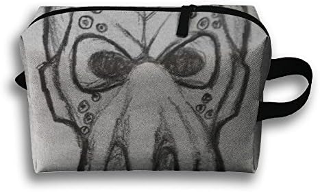 Skull Octopus Small Travel Toiletry Bag Super Light Toiletry Organizer For Overnight Trip Bag