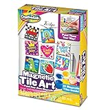 Creative Kids DIY Magnetic Mini Tile Art - Paint & Make Your Own Fridge Tile Art & Crafts Kits for Children | Party Favor Pack, Schools, Birthdays | for Boys & Girls Ages 3+