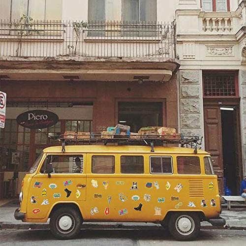 Retro Stickers for Water Bottles, BOENFU VSCO Waterproof Asethetic Trendy 100% Vinyl Stickers for Water Bottle Hydro Flask Laptop Computer Mackbook Ipad Car Luggage Phone, Dancing Skeleton Having Fun