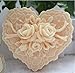 Great Mold Beautiful Flower Delicate Floral Heart Silicone Soap Molds for Soap Making, 3D DIY Handmade Chocolate Candy Cake Mold