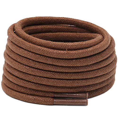 YFINE 55.12"Inch Round Waxed Dress Shoes Shoelaces Boots Shoe Laces