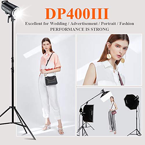 Godox DP400III Professioneller Studioblitz 1s Recyclingzeit GN65 5600k 400Ws Bowens Mount 150W Einstelllampe (DP400III) – Bild 7