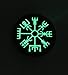 The Viking Vegvisir Rune – Glow in The Dark - Symbol of Protection During Journeys 2x2