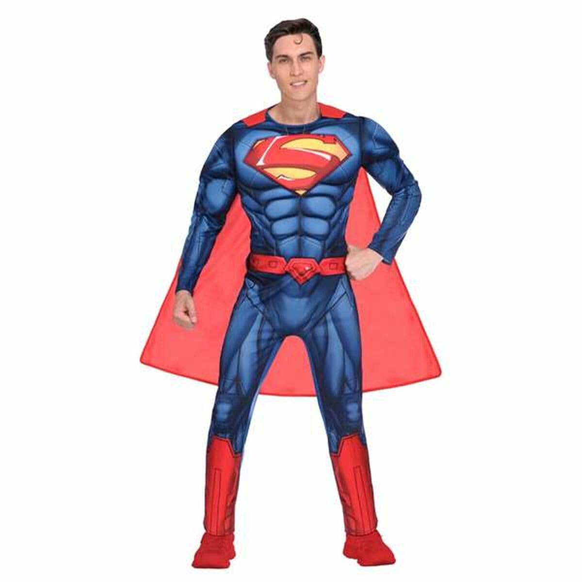 amscan 9906101 Men Adult Superman Classic Superhero Costume Fancy Dress (Chest: 42-46"), Blue/Red