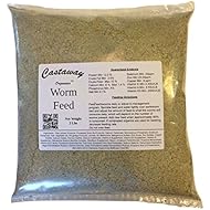 Castaway Organics 2 lbs Worm Feed (Worm Chow Food for All Composting and Bait Worms)