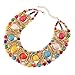 Turquoise Beads Strands Statement Chain Necklace for Wedding Party Girl's Fashion Necklace