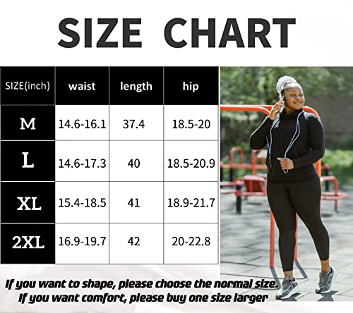 UMSIFEY Workout Leggings for Women M-2XL Black Soft Tummy Control High Waist Yoga Pants (Black-2p, XXL)
