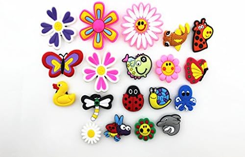 YaqinZ 19pcs Cute Shoe Charms for Croc & Bracelet Wristband Kids Party Birthday Gifts