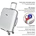 Olympia U.S.A. Denmark Expandable Hardcase Suitcase with Spinner Wheels, Available in 3-Piece Luggage Set and Carry-On Size, White