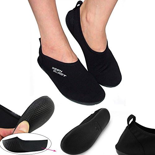 Shusox barefoot water shoes cushion slipper slip-on flexible flat for yoga beach exercise (XL - M(7.5-8) / W(8.5-9))