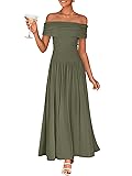 ZESICA Women's Off The Shoulder Maxi Dress 2025