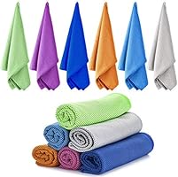 Ailawuu 6 Packs Cooling Towel,Ice Towel,Cold Towel,Chilly Towel for Workout,Sports,Yoga,Neck,Golf,Gym,Fitness,Travel,Camping
