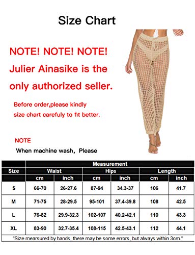 Swimsuit Cover Up Pants For Women Sheer Beach Sexy Swimwear Coverup Pant See Through Swim Bikini Bathing Suit - Thumbnail 7