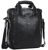Men's Luxury Soft Leather Cowhide Tote Classic Briefcase Shoulder Messenger Cross Body Top-handle Satchel Case