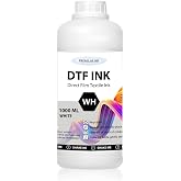 Kminoteh DTF White Ink - 1000ML DTF Transfer Ink for PET Film, Premium Pigment Ink Refill for P600 P800 DX5 DX7 R1390 XP600 i3200 4720 5113 Printers, High Fluidity &amp; Coverage (33.8oz, White)