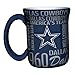NFL Dallas Cowboys Sculpted Spirit Mug, 17-ounce, Blue