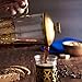VonShef French Press Coffee Cafetiere Set with Milk Frother and 4 Serving Cups, Stainless Steel, Glass and Gold, 34 Fluid Ounces, 8 Cup Capacity