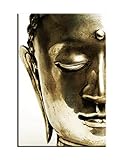 Golden Buddha Head Print on Canvas Wall Art Faith 20