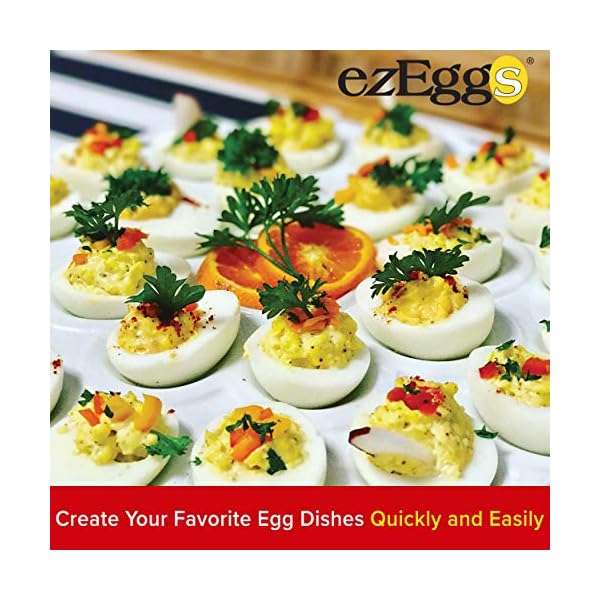 EZ EGGS Hard Boiled Egg Peeler, 5 Egg Capacity Handheld Specialty