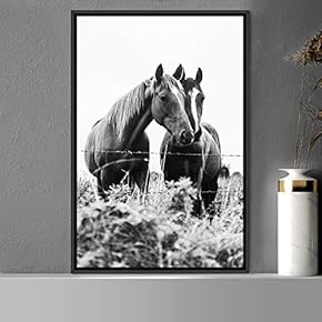 signwin Framed Canvas Wall Art High Contrast Horse...