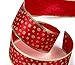 iPEGTOP Wired Christmas Ribbon, Assorted Organza Swirl Sheer Fabric Crafts Gift Wrapping Ribbons DIY Floral Poinsettia Christmas Design Decorations, 36 Yards (6 Roll x 6 yd) by 2.5 inch, Red/Gold