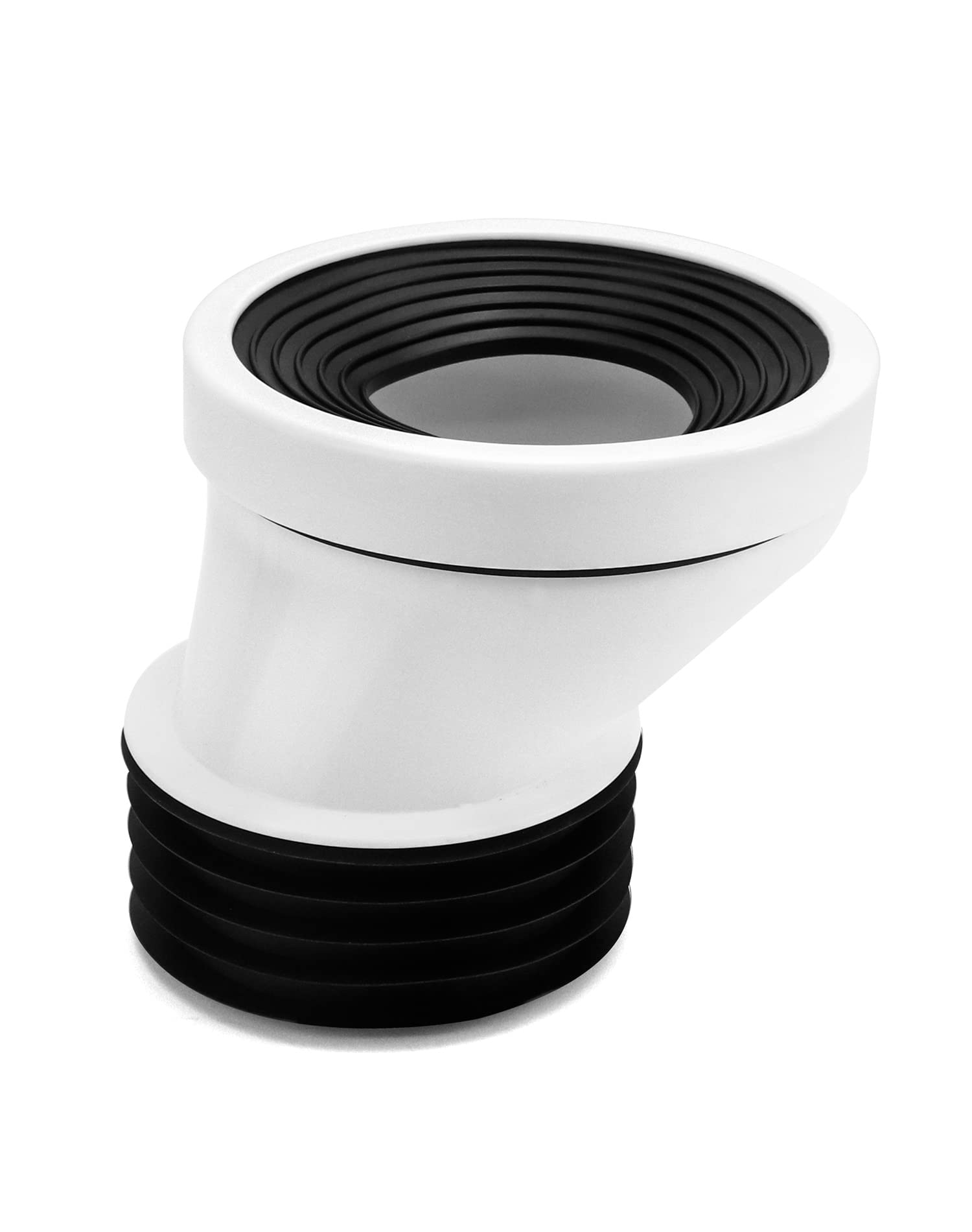 QWORK® 50mm Toilet Offset pan Connector PVC Waste Pipe Connector
