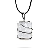 AYANA Selenite Crystal Pendant Necklace for Women - Taurus Birthstone | Handmade Necklaces with Ethically Sourced Genuine Healing Crystals and Healing Stones | Crystal Necklaces for Women Trendy