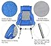 MARCHWAY Lightweight Folding High Back Camping Chair with Headrest, Portable Compact for Outdoor Camp, Travel, Picnic, Festival, Hiking, Backpacking (Light Blue)