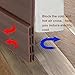 fowong Under Door Sweep, 1.6 inch Width x 39 inch Length Weather Stripping Door Bottom Seal Strip Energy Saving Door Draft Stopper (Brown)