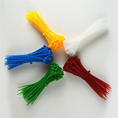 ZoCr 500Pcs Cable Tie Plastic Zip Fasten Wrap 150mm x 2.5mm(Random Color )