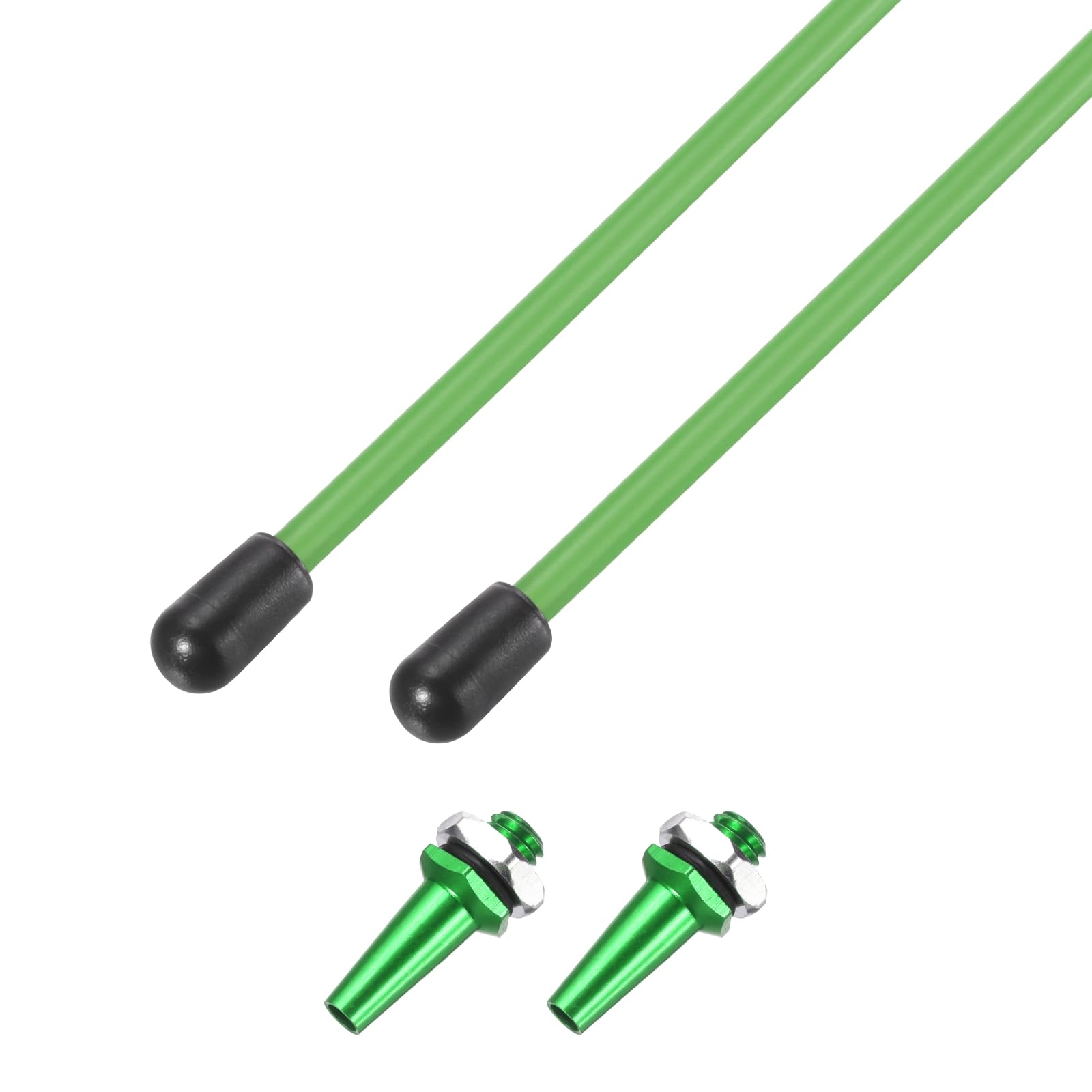 sourcing map 160mm Plastic Protection Antenna Tube, RC Antenna Tube with Mount and Cap for RC Car Boat Drone Receiver(Green, 2 Pcs)