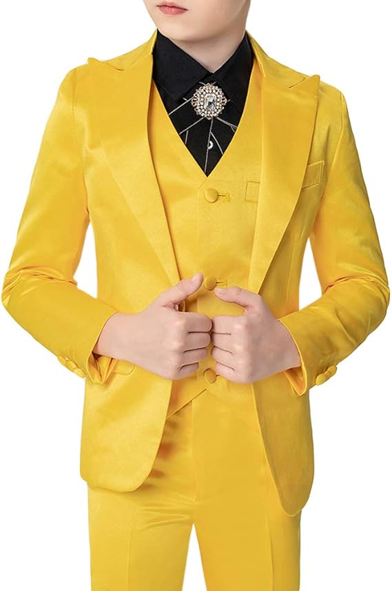 Amazon Ealmenn ボーイズフォーマルスーツ 男の子 キッズ スーツ 子供用スーツ 4点セット 子供正装 サテントリミングフォーマル セットスーツ 蝶ネクタイ 入学式 卒業式 結婚式 七五三 フォーマル 通販