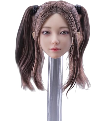 1/6 アジア人女性ヘッドB（Red Long Curiy Hair） 1/6 アジア人女性ヘッドB（Red Long Curiy Hair）の通販 by