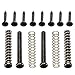 CynKen Guitar Humbucker Pickup Screws Kit Mounting Screws With Springs Black