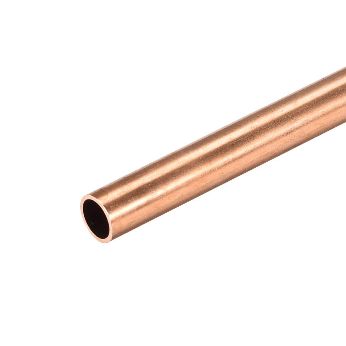 sourcing map Copper Round Tube, 6mm OD 0.5mm Wall Thickness 300mm Long Straight Pipe Tubing