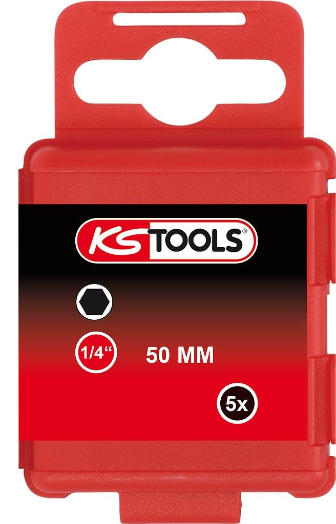 KS Tools 911.2807 1/4-inch 50 x 2.5mm Classic Hex Bit (5 Pieces)