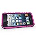 iPod Touch 6 Case,iPod Touch 5 Case, SLMY(TM) Heavy Duty Dual Layer Shockproof / Impact Resistance Hybrid Rugged Cover Case with Built-in Kickstand for Apple iPod Touch 5 6th Generation Hot Pink