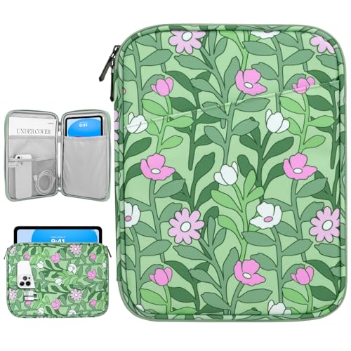Dadanism 9-11 Inch Tablet Sleeve Bag Carrying Case, Cyan+Flower at Amazon
