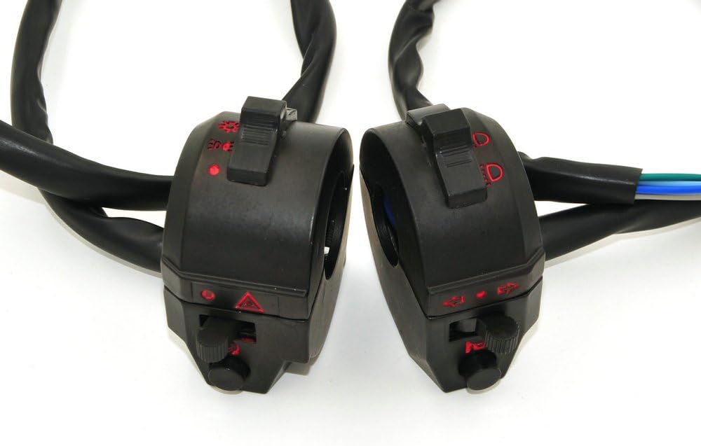 1 pair CG125 Cafe Racer Black motorcycle Switch Power 12V For Universal Motorcycle Bike 7/8" Handle switch