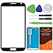 CrazyFire® Black New Front Outer Glass Lens Screen Replacement For Samsung Galaxy Note II Note2 N7100 I317 L900 T889 I605 R950+Adhesive Tape+Tools Kit