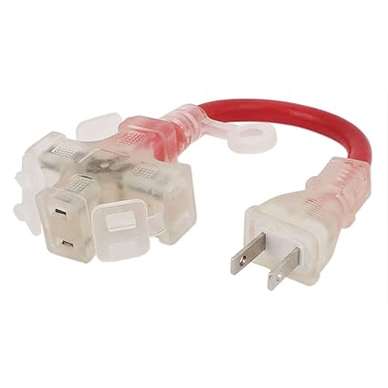 IIVVERR US Plug AC125V 15A to AU US Socket 3Outlet Power ...