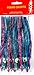 Boone Big Game Trolling Skirt (Pack of 5), Blue Silver Pink Stripes, 6-Inch