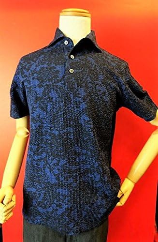 Amazon ブルネロインターナショナル Blunero 半袖ポロシャツ メンズ ブランド ポロシャツ メンズファッション ブルネロ服 ペイズリー柄シアサッカー半袖ポロシャツ ブルー ｘｌ ブルー ポロシャツ 通販
