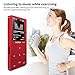 MYMAHDI MP3/MP4 Music Player,8GB(Expandable Up to 128GB) Portable Audio Player with Photo Viewer, Voice Recorder, FM Radio, A-B Playback, E-Book,Build-in Speaker with Headphone,Red