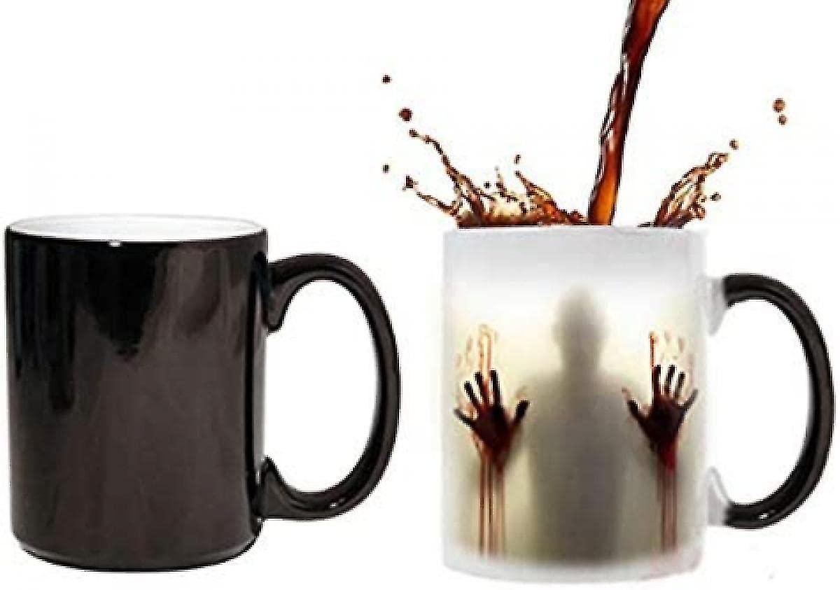Magic Mug Heat Changing Zombie Design | Colour Changing Coffee Mug | Novelty Horror Style Cup | 11oz Ceramic Mug