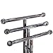 MyGift 3 Tier Rustic Torched Wood T-Bar Jewelry Stand, Necklace/Bracelet Display with Ring Tray