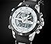 WEIDE Men's Digital Electronic Waterproof LED Sport Watch Casual Quartz Military Multifunction 12H/24H Time Back Light with Simple Design Alarm Stopwatch Calendar Month Date Day Week - Black